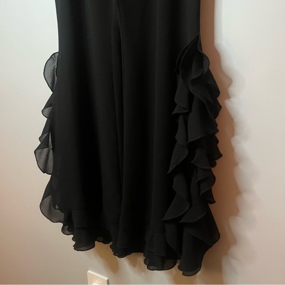 JS Collections Spanish Ruffle Split Hem Lightweight Flare Trousers Size 6 NWT - Picture 5 of 16